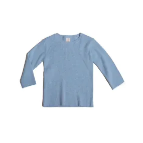 3/4 SLEEVE RIBBED CREW NECK