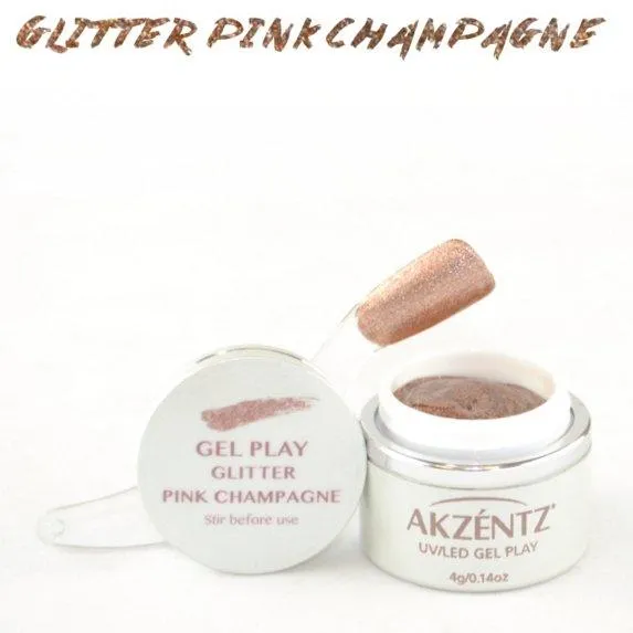 Akzentz Gel Play - Glitter Pink Champagne