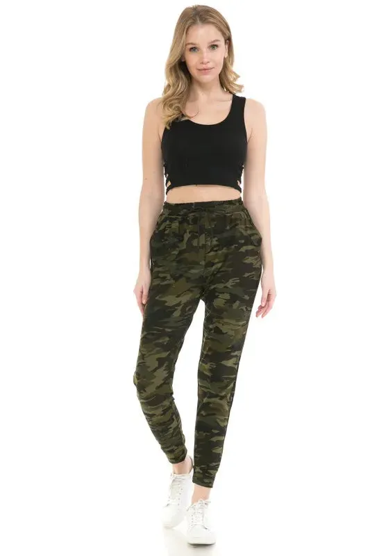 Buttery Soft Camo Joggers with Drawstring