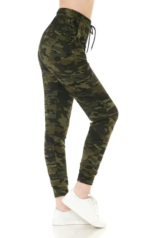 Buttery Soft Camo Joggers with Drawstring