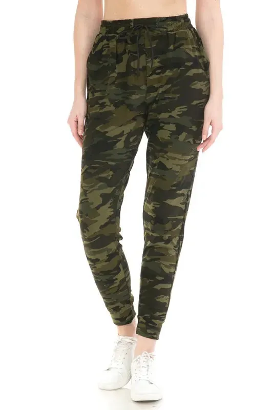 Buttery Soft Camo Joggers with Drawstring