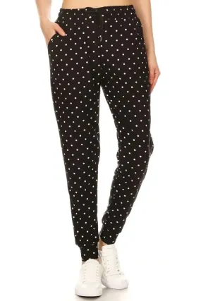 Buttery Soft Polka Dot Joggers with Drawstring