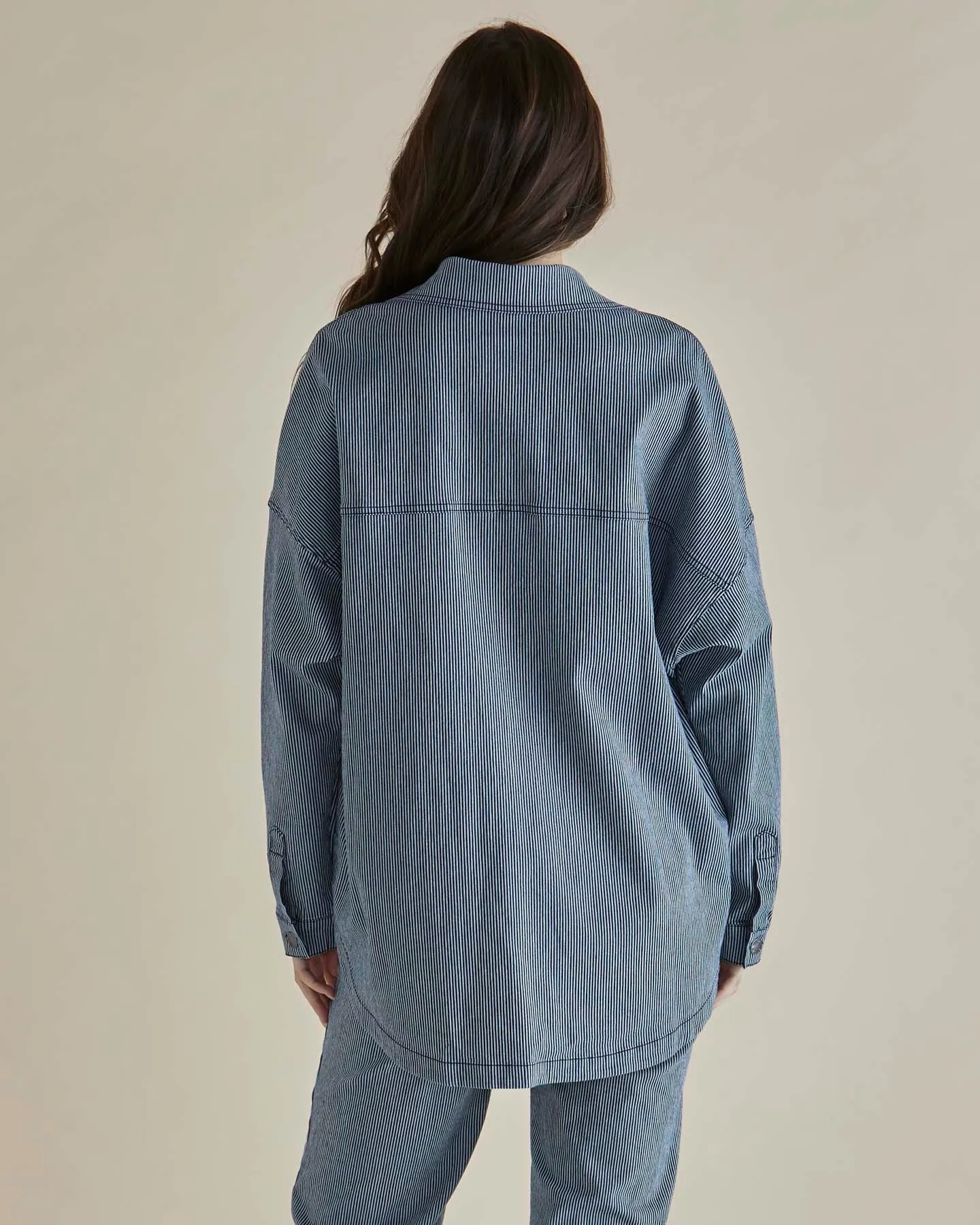 Cherry Denim Shirt - Pinstripe