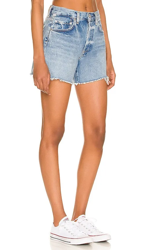 Citizens of Humanity Annabelle Long Vintage Relaxed Short in Blue