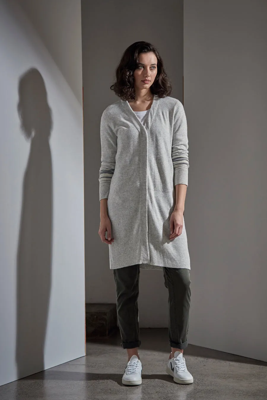Council Cardi - Silver Marl