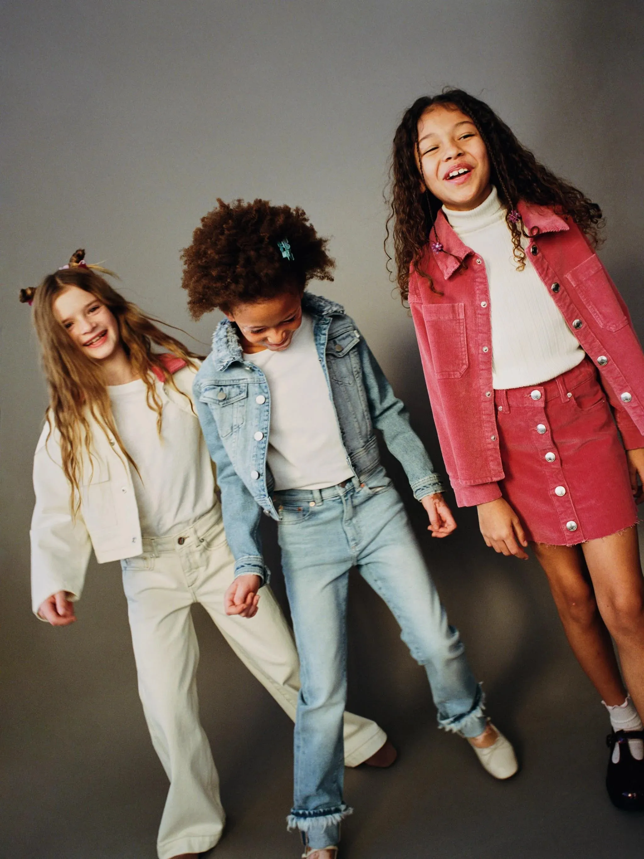 Girls Emie Straight High Rise Denim - Fountain Fur