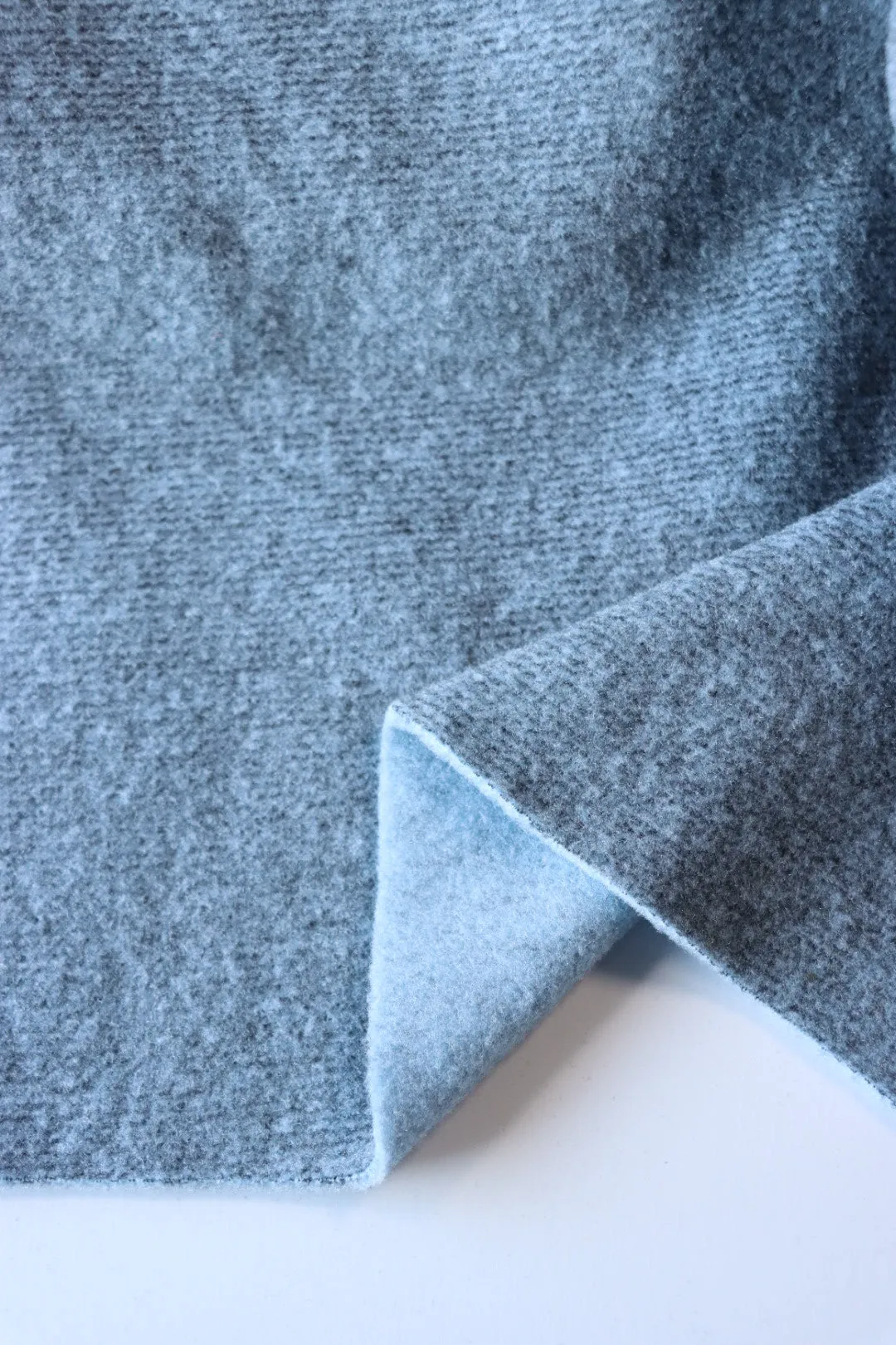 Heathered Welkin Blue Polartec Thermal Pro Double Sided Fleece