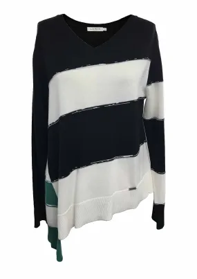 Lane Stripe Sweater - Black/Peppermint
