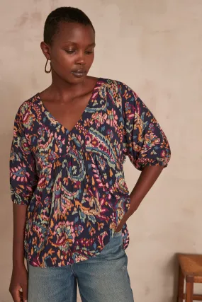 MALIE NAVY BLOUSE
