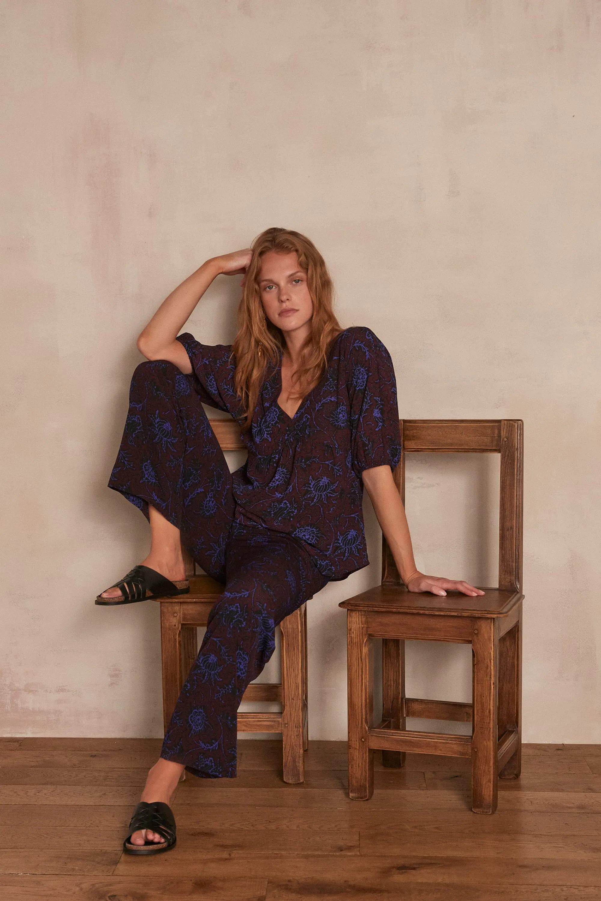 MOLIA BURGUNDY BLOUSE