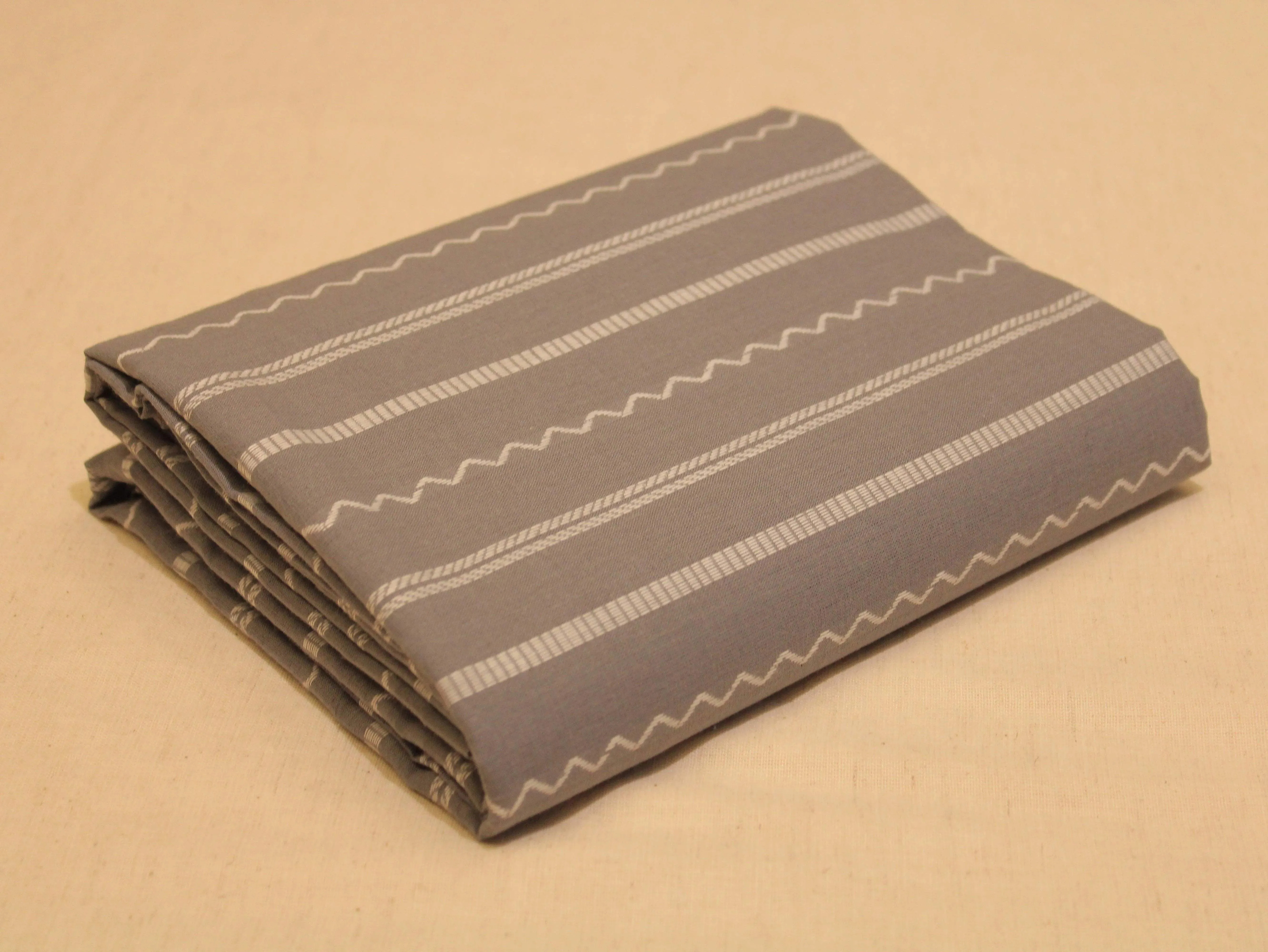 Natural Cotton Woven Fabric - Light Grey