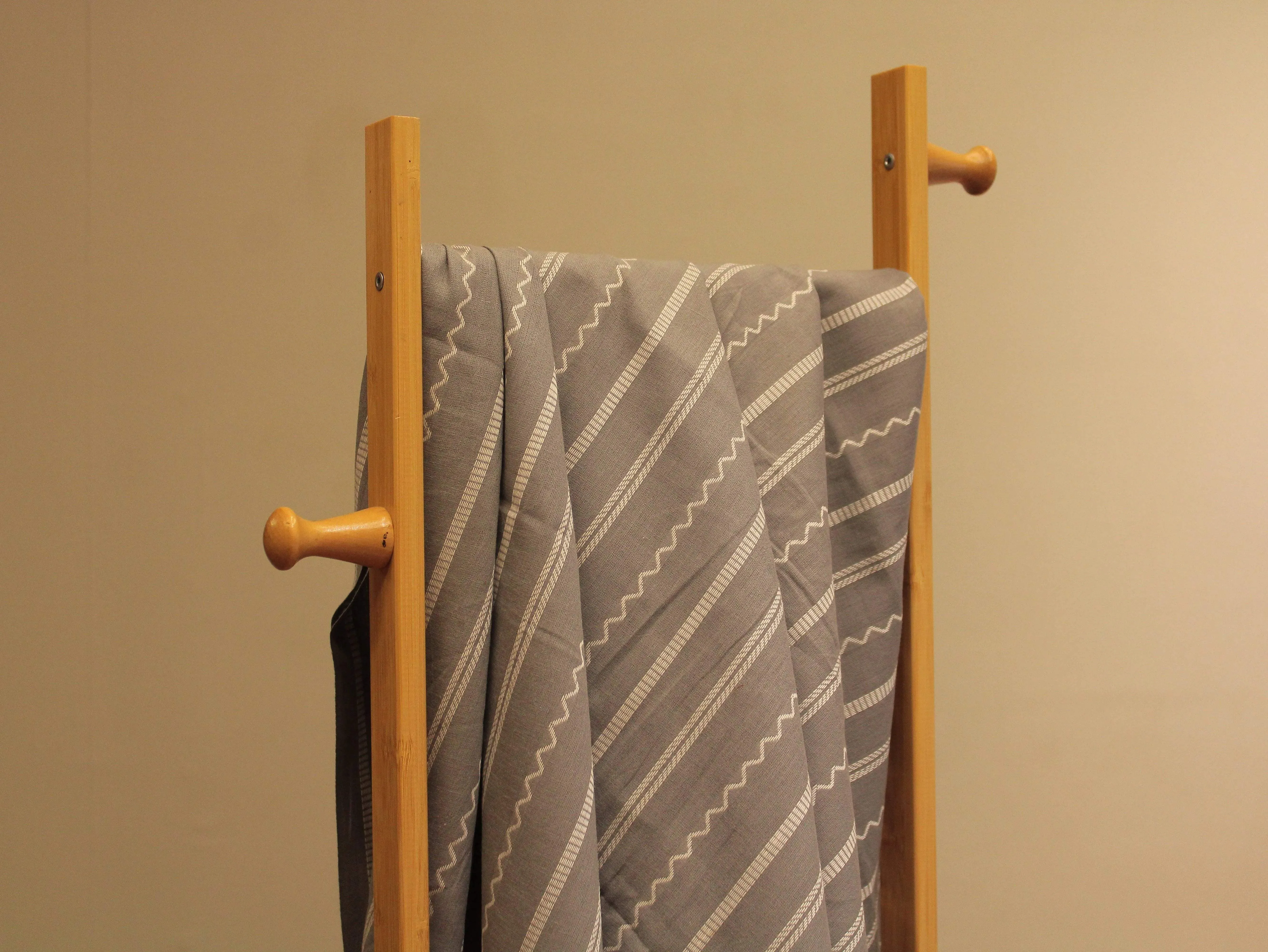 Natural Cotton Woven Fabric - Light Grey