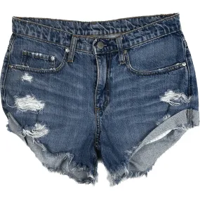 Nobody Distressed 'Boho Short' Relaxed Denim Shorts - Size 24