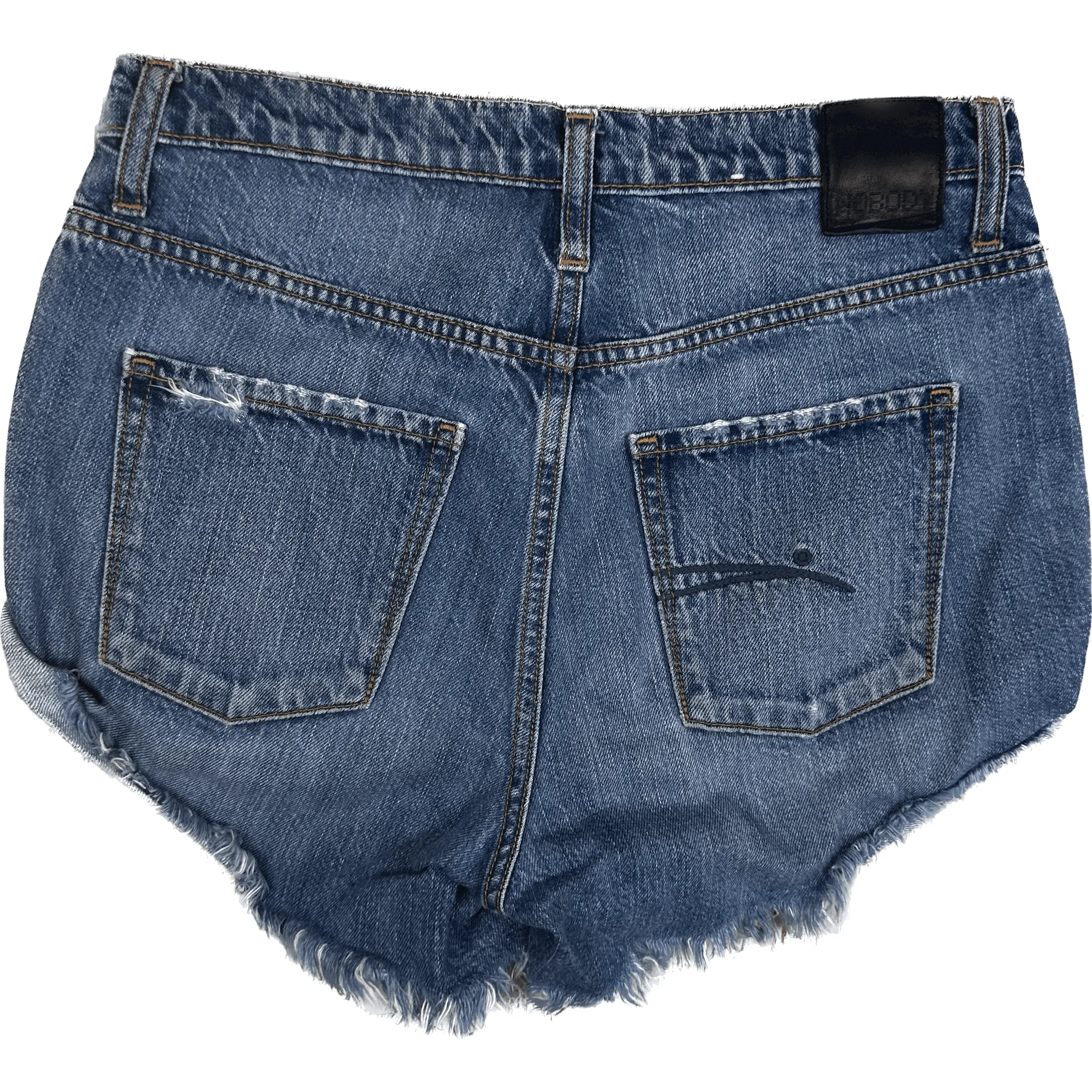 Nobody Distressed 'Boho Short' Relaxed Denim Shorts - Size 24