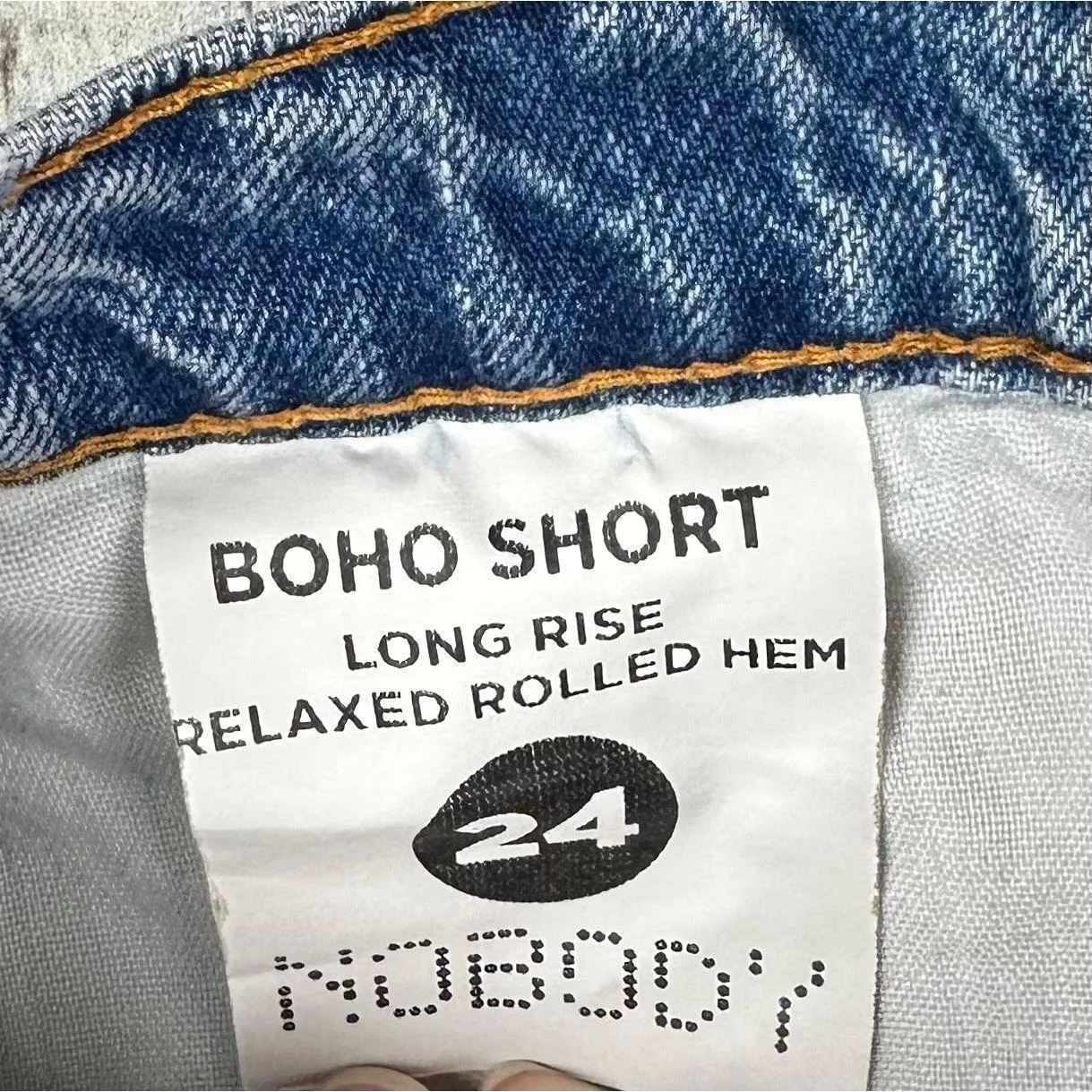 Nobody Distressed 'Boho Short' Relaxed Denim Shorts - Size 24