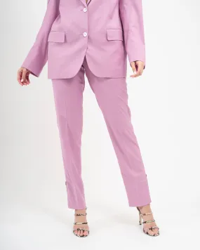 Slacks with zipper on hem (Rose)