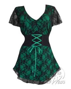 Sweetheart in Emerald | Jade Green Irish Gothic Corset Top
