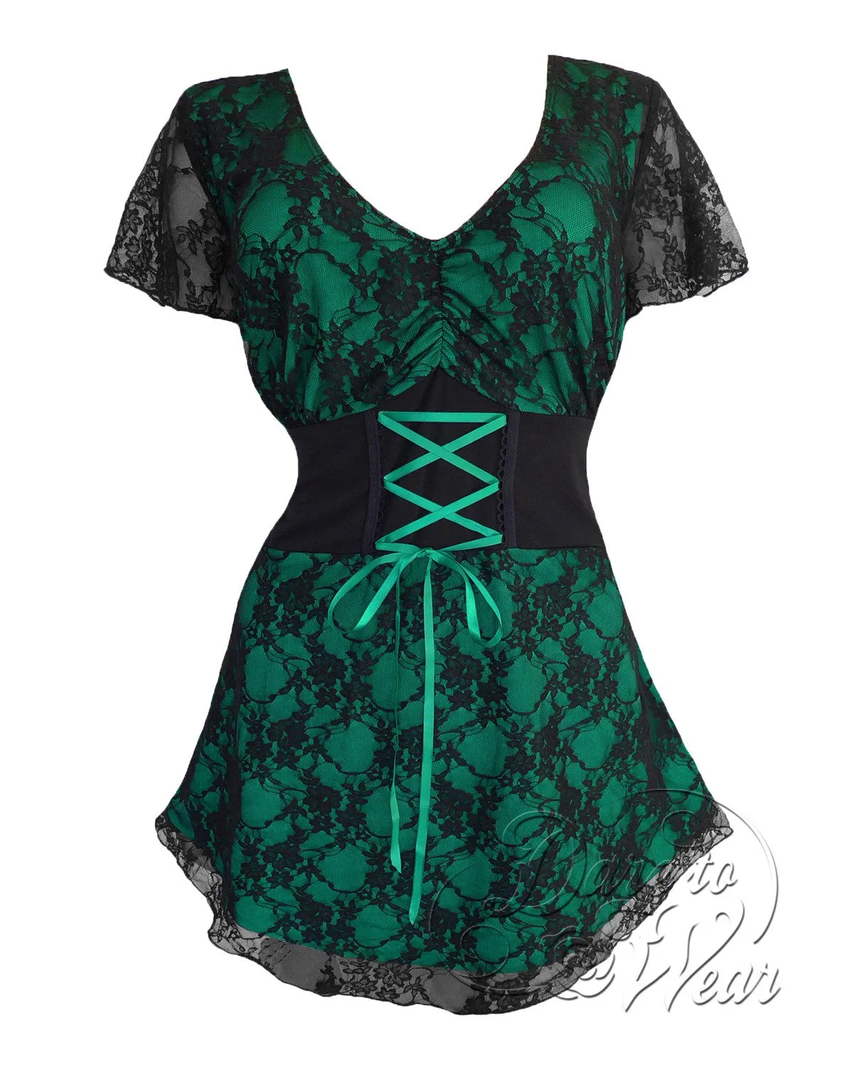 Sweetheart in Emerald | Jade Green Irish Gothic Corset Top