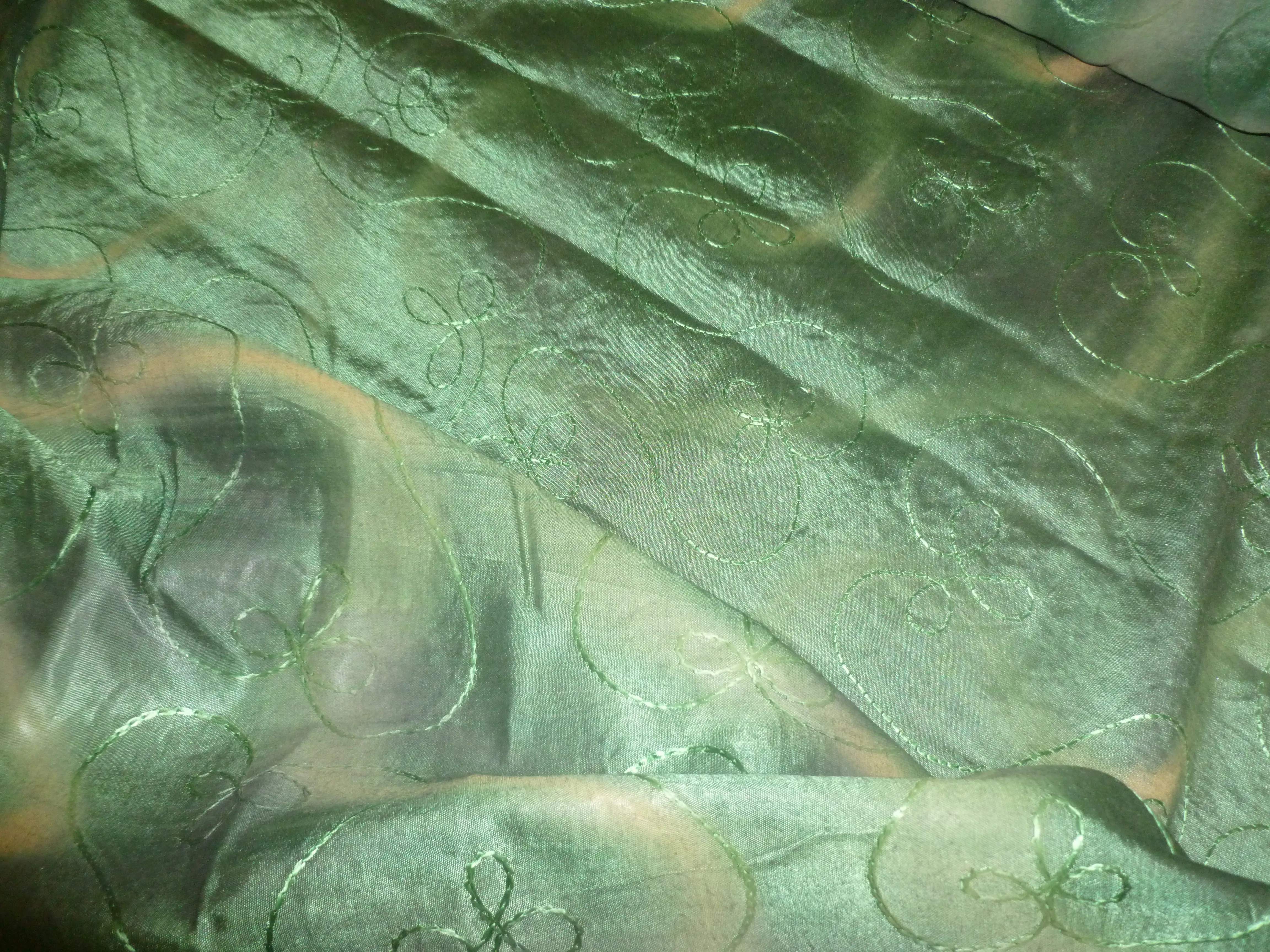 Tie Dye Silks with Embroidery