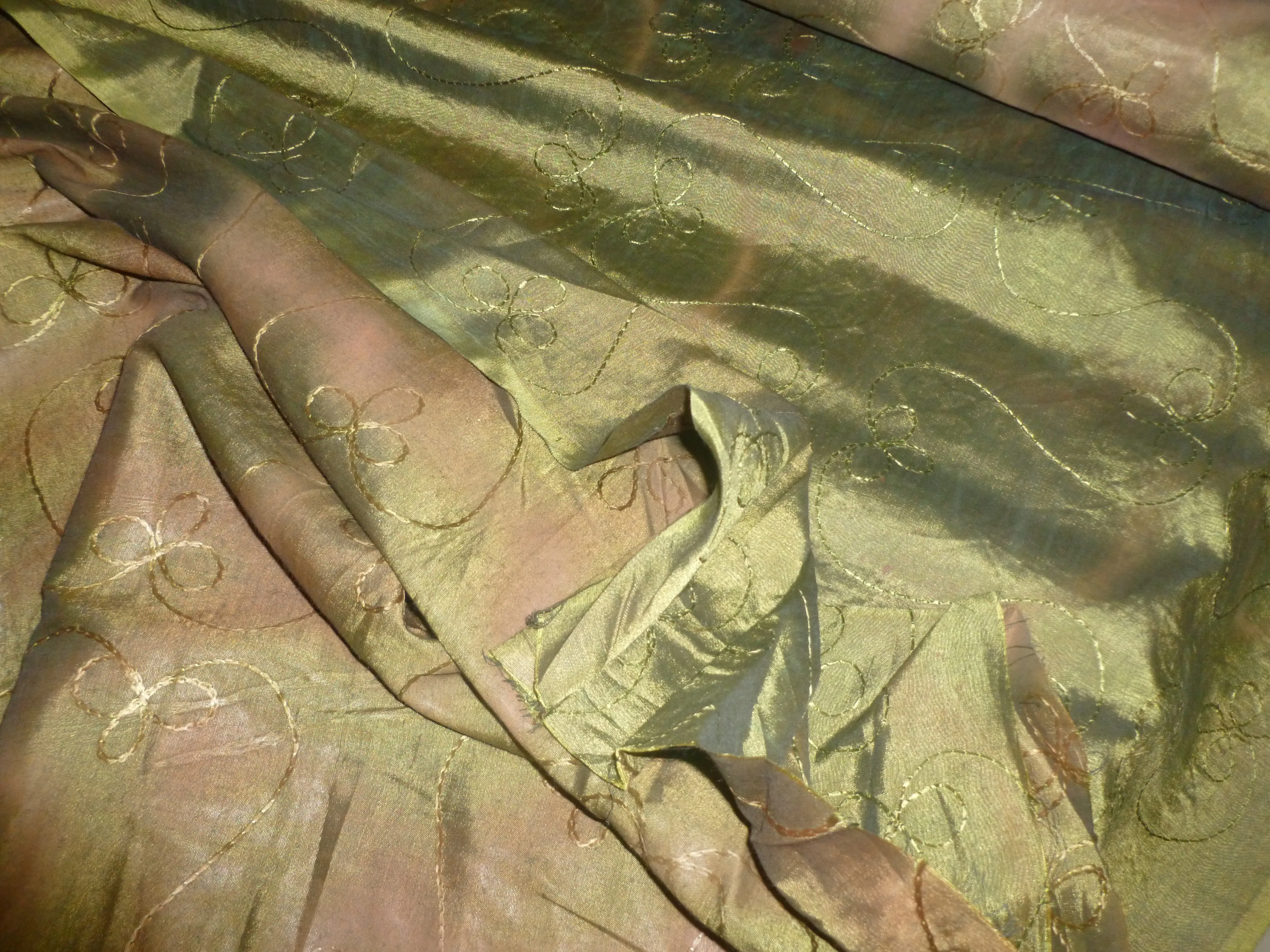 Tie Dye Silks with Embroidery