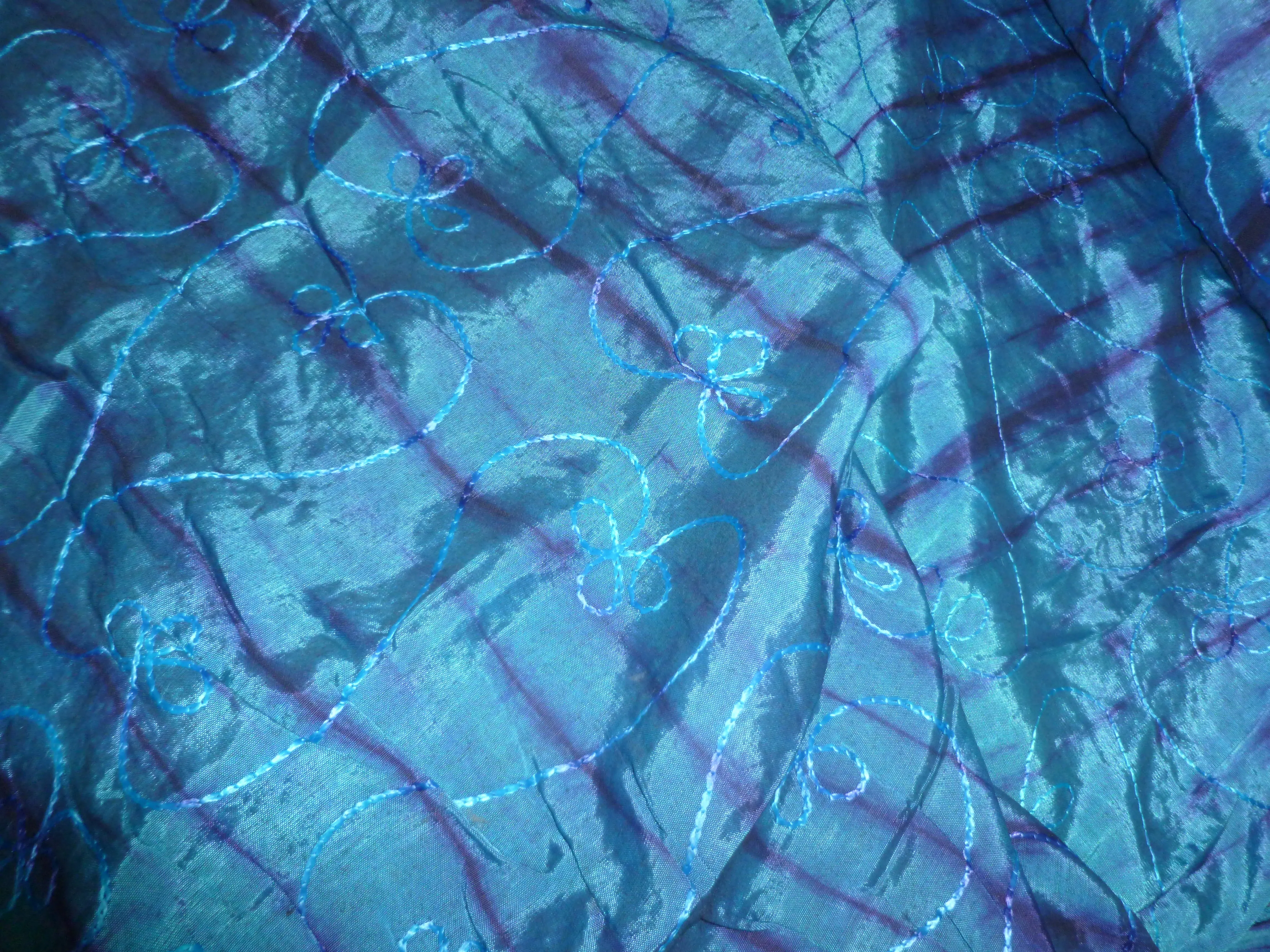 Tie Dye Silks with Embroidery