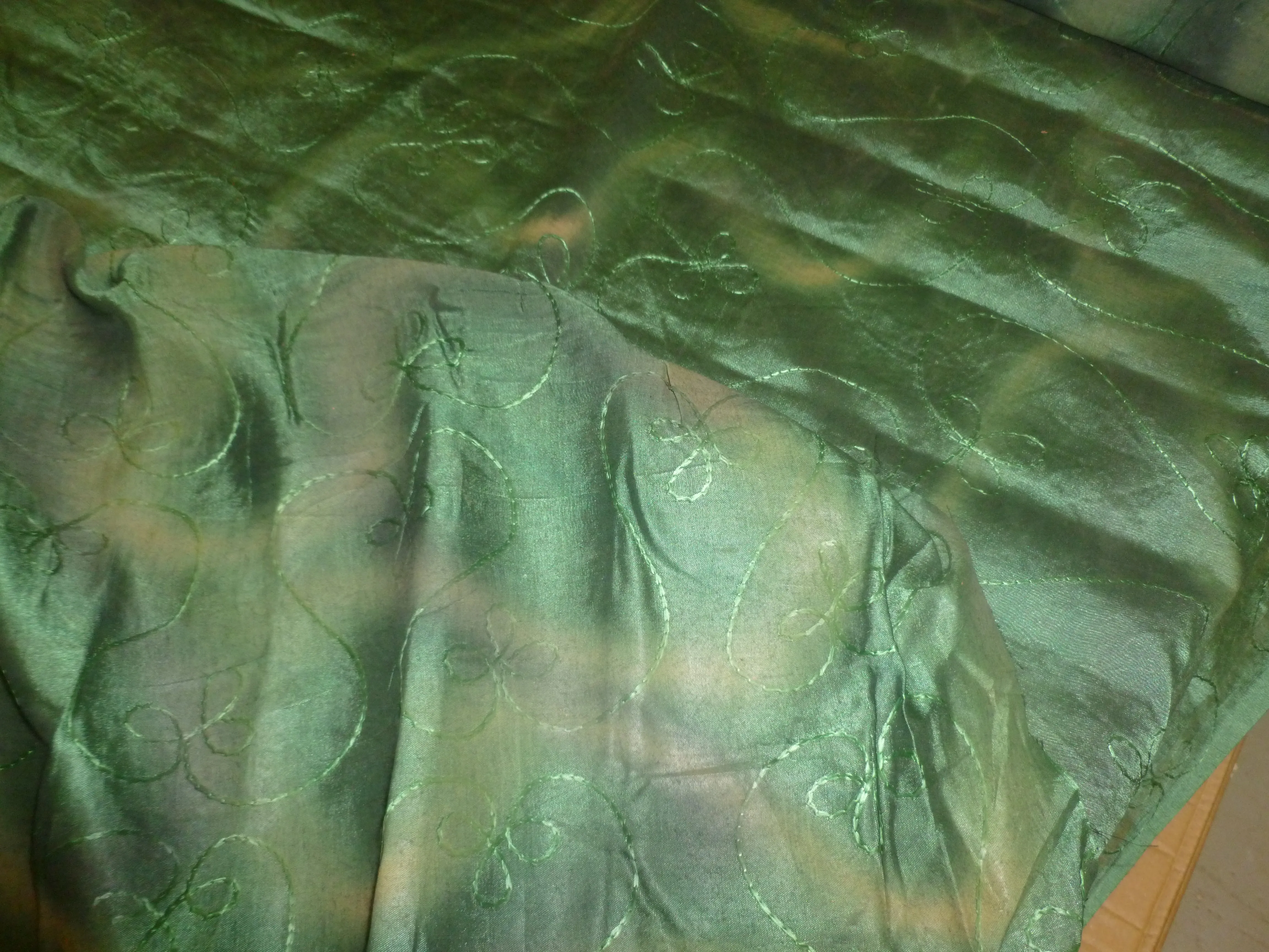 Tie Dye Silks with Embroidery