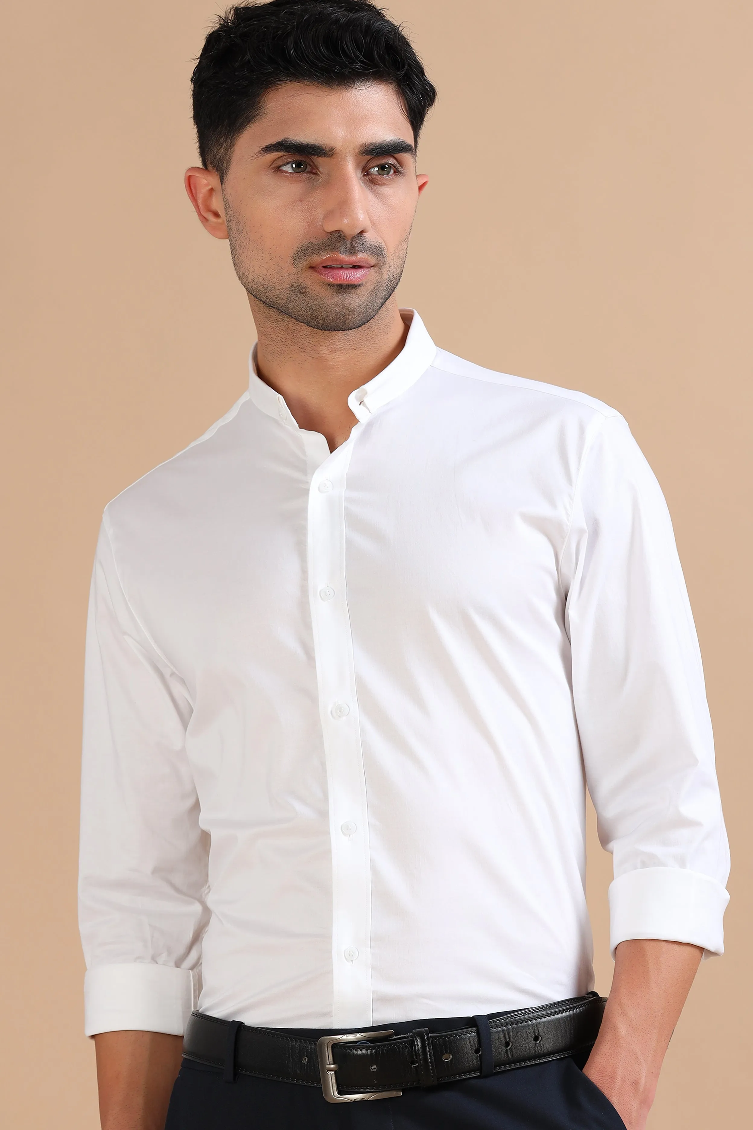 Vanilla Solid Stretch Shirt EOSS