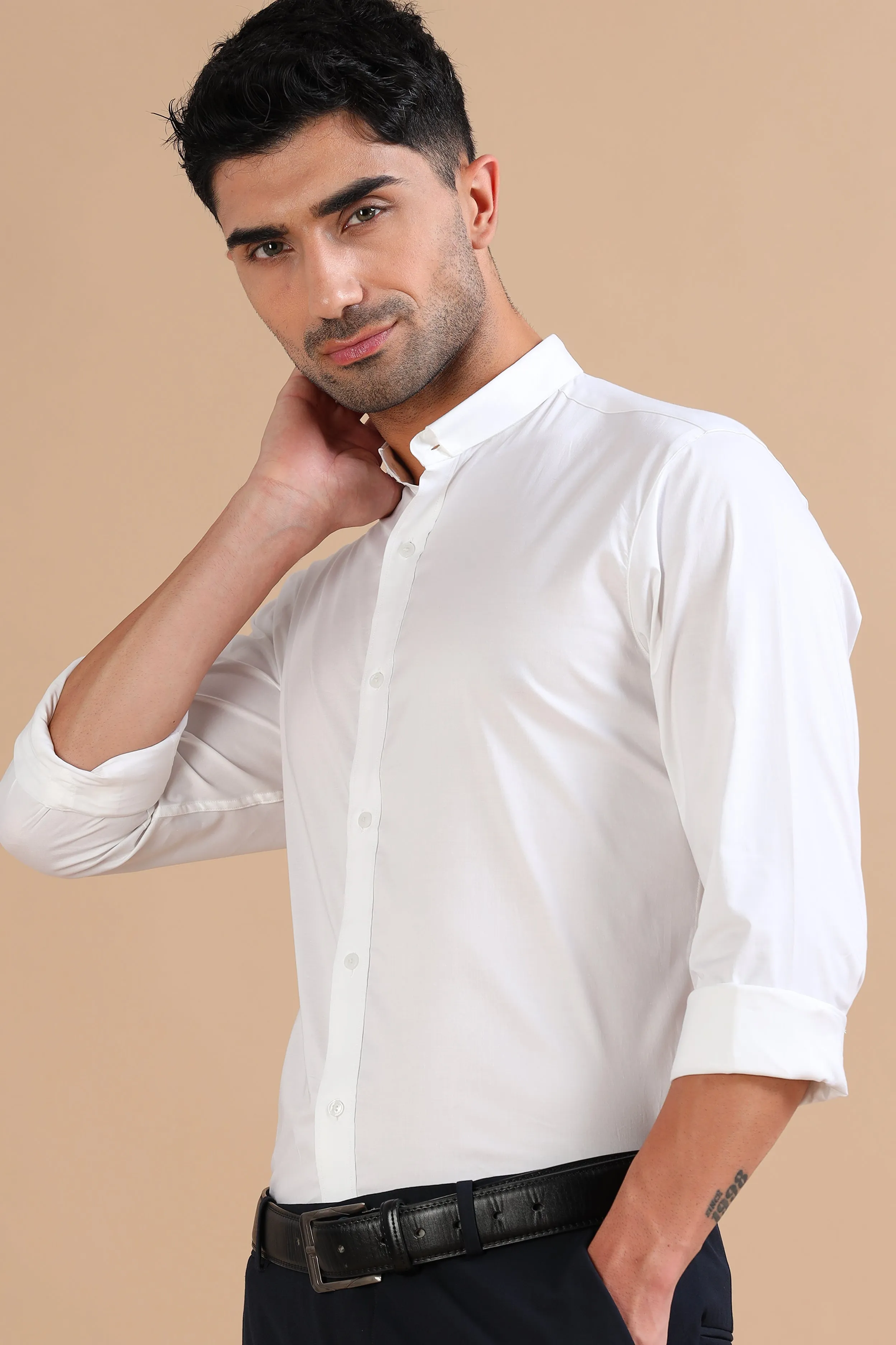 Vanilla Solid Stretch Shirt EOSS