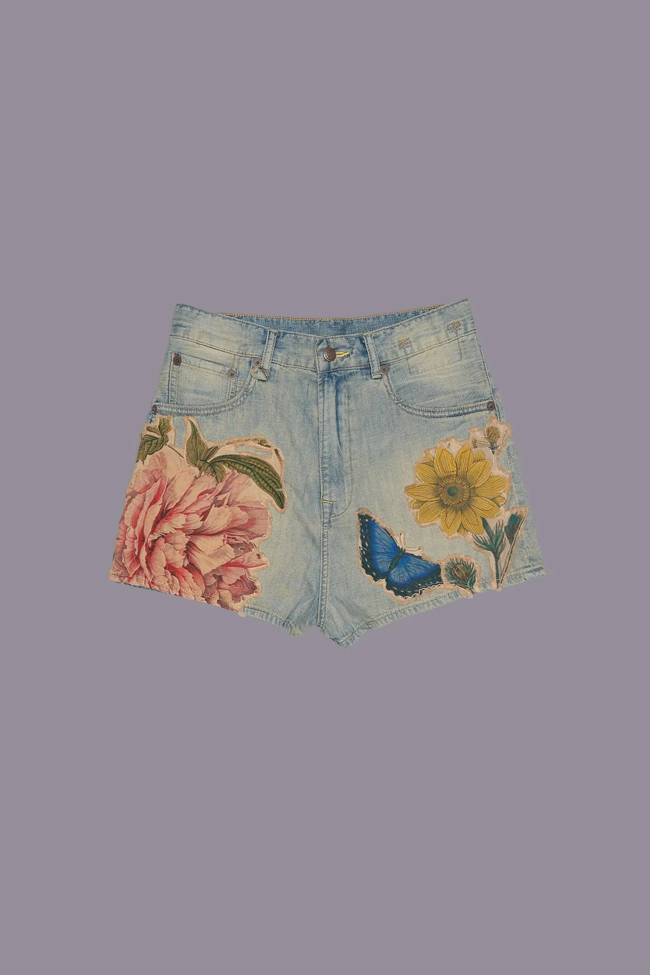 VENTI SHORT - APPLIQUE DENIM
