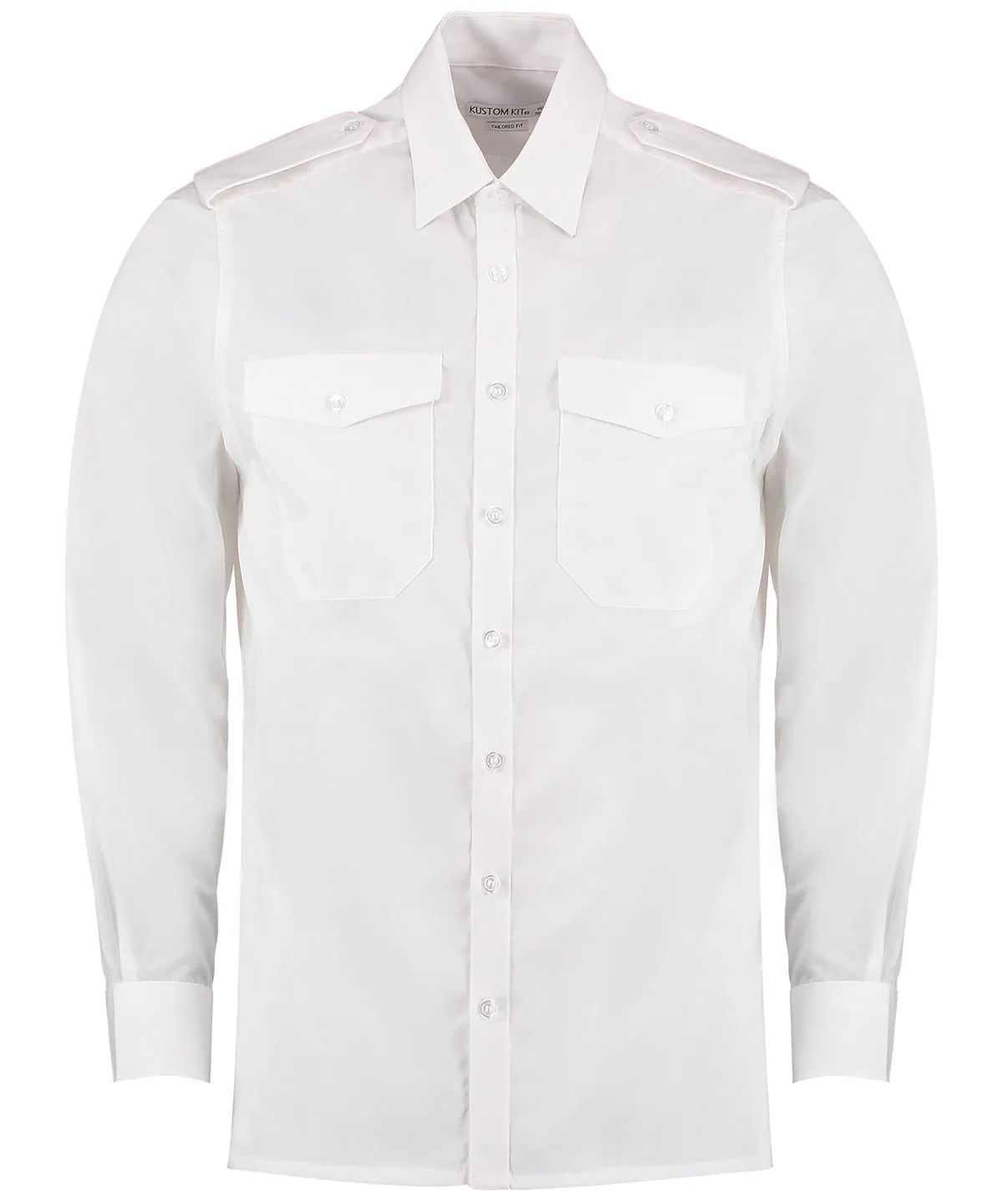 White - Pilot shirt long sleeved