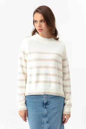Woman Oversize Striped Knitwear Sweater