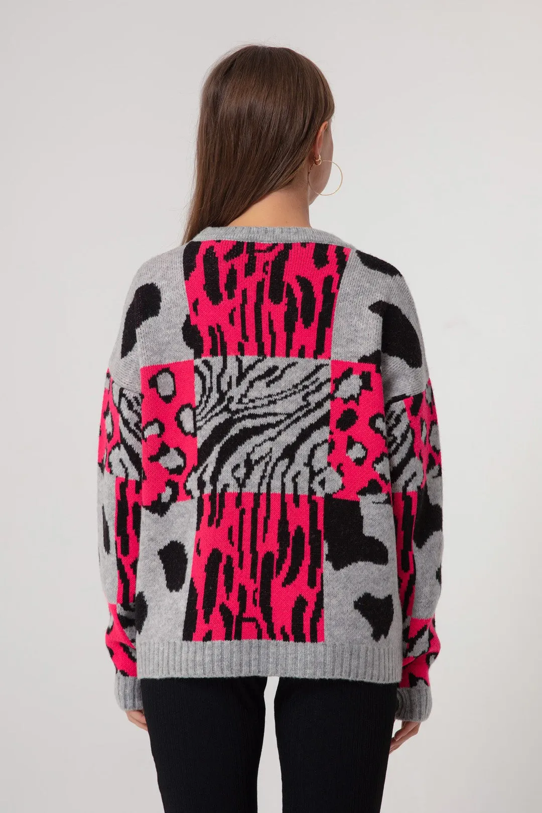 Woman Silk Zebra Knitwear Sweater